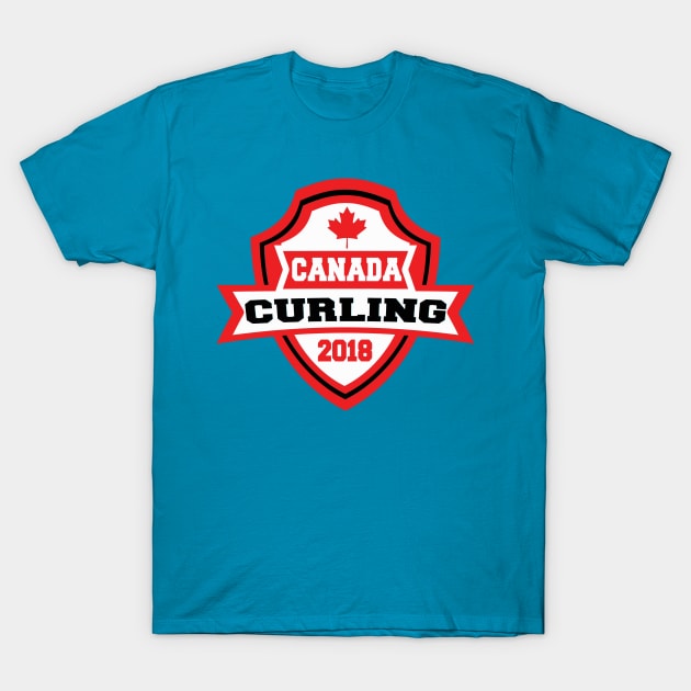 Team Canada Curling 2018! T-Shirt by pralonhitam